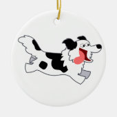 Niedliches Laufen Cartoon Border Collie Ornament (Vorne)
