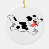 Niedliches Laufen Cartoon Border Collie Ornament (Hinten)
