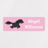 Niedliches Laufen Shetland Pony Cartoon personalis Etiketten (Design 2)