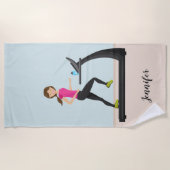 Niedliches Laufen und Fitness von Individuellen Na Strandtuch (Vorderseite)