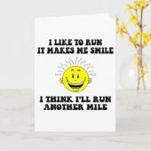 Niedliches laufendes Sprichwort Karte (Gelbe Blume)