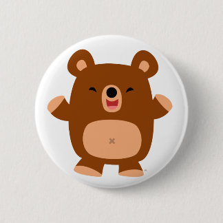 Niedliches Laughing Cartoon Bären-Taste Abzeichen Button
