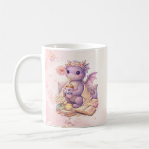 Niedliches Lavendel-Drache-Kaffeetasse Kaffeetasse