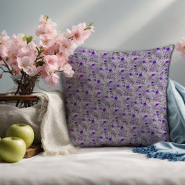 Niedliches Lavendelmuster Aquarellfarbe Blume hell Kissen