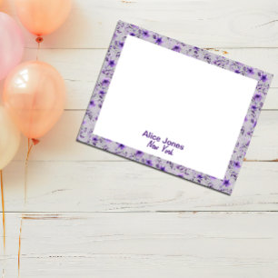 Niedliches Lavendelmuster Aquarellfarbe Blume hell Notizblock