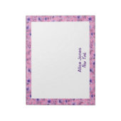 Niedliches Lavendelmuster Aquarellfarbe Blume pink Notizblock (Rotiert)