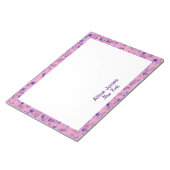 Niedliches Lavendelmuster Aquarellfarbe Blume pink Notizblock (angewinkelt)