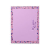 Niedliches Lavendelmuster Aquarellfarbe Blume pink Notizblock (Rotiert)