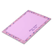 Niedliches Lavendelmuster Aquarellfarbe Blume pink Notizblock (angewinkelt)