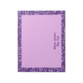 Niedliches Lavendelmuster Aquarellfarben Blume lil Notizblock (Rotiert)