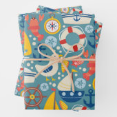 Niedliches Leben in der Seefahrt Geschenkpapier Set (Beispiel)