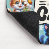 Niedliches Leben ist besser mit Katzen Mousepad (Ecke)