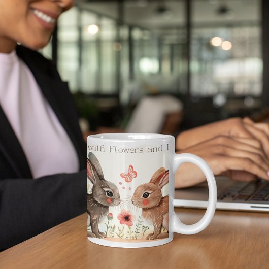 Niedliches Leben ist besser mit sonnigen Kaninchen Kaffeetasse