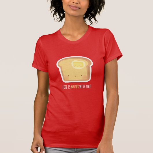 Niedliches Leben ist Butter mit dir Couple Puff T- T-Shirt (Vorderseite)