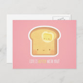 Niedliches Leben ist Butter mit Ihrer Liebe Puppen Postkarte (Vorne/Hinten)