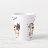 Niedliches Leben ohne Katzen Milchtasse (Vorderseite)