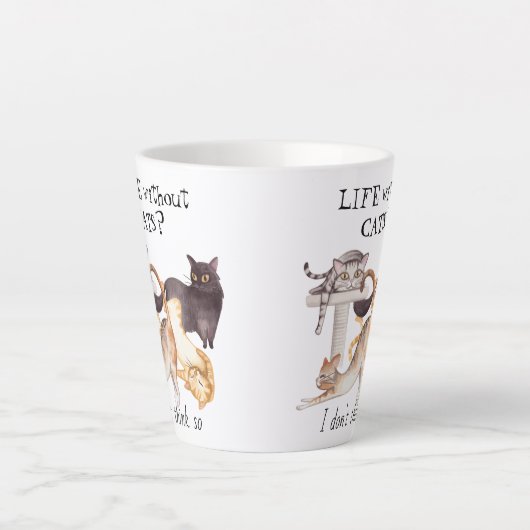 Niedliches Leben ohne Katzen Milchtasse (Vorderseite)