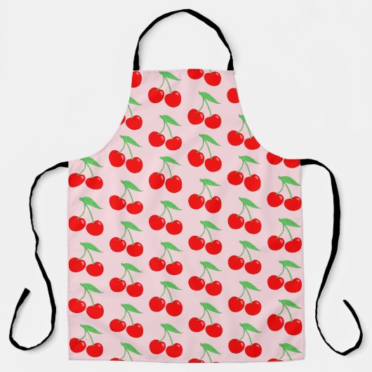 Niedliches, lebendiges Cherry-Muster Schürze (Vorderseite)