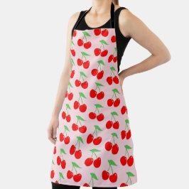 Niedliches, lebendiges Cherry-Muster Schürze