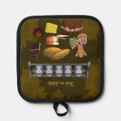 Niedliches Lebensmitteldesign Personalisiert Topflappen (Vorderseite)