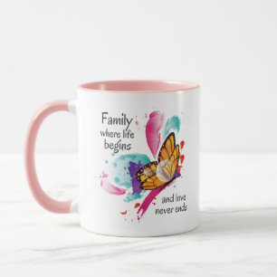 Niedliches Lebenszeichen für Schmetterlinge Tasse