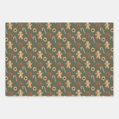 Niedliches Lebkuchen Backmuster Weihnachten Geschenkpapier Set (Vorderseite 3)