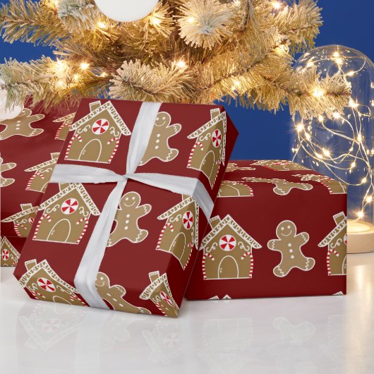 Niedliches Lebkuchen/Bonbons Weihnachten Geschenkpapier (Feiertage)