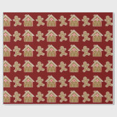 Niedliches Lebkuchen/Bonbons Weihnachten Geschenkpapier (Flach)