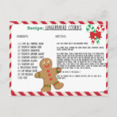 Niedliches Lebkuchen Cookies Rezept Karte (Rückseite)