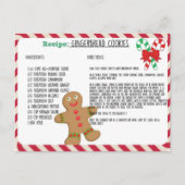 Niedliches Lebkuchen Cookies Rezept Karte (Vorderseite)