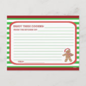 Niedliches Lebkuchen Cookies Rezept Karte (Rückseite)