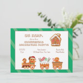 Niedliches Lebkuchen - Einladung (Stehend Vorderseite)