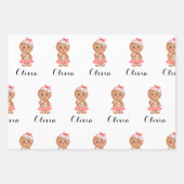 niedliches Lebkuchen Geschenkpapier Set (Vorderseite)