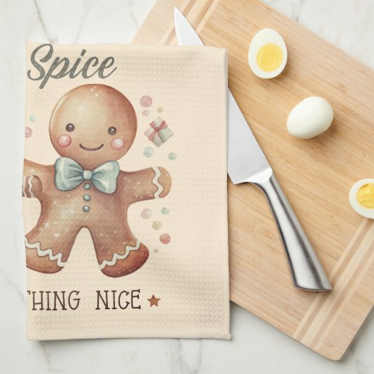 Niedliches Lebkuchen Geschirrtuch (Viertel Falte)