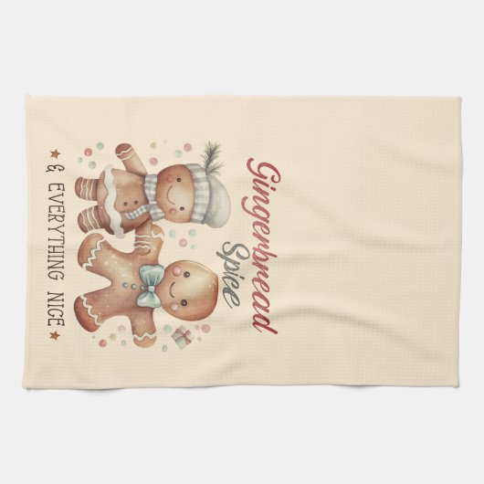 Niedliches Lebkuchen Geschirrtuch (Horizontal)