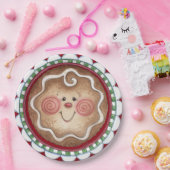 Niedliches Lebkuchen-Gesichts-Papierplatte Pappteller (Party)
