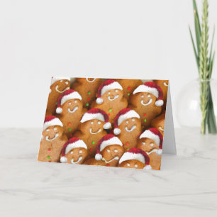 Niedliches Lebkuchen Keks Frohe Weihnachtsfeiertag Feiertagskarte