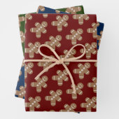 Niedliches Lebkuchen Mann Kekse benutzerdefinierte Geschenkpapier Set (Beispiel)