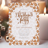 Niedliches Lebkuchen Mann Kekse Weihnachtsfeiertag Einladung