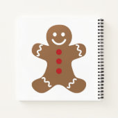 Niedliches Lebkuchen-Mann-Quadrat-Notizbuch Notizblock (Rückseite)