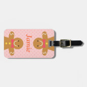 Niedliches Lebkuchen Mann Urlaub Personalisiert Gepäckanhänger (Vorderseite horizontal)