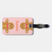 Niedliches Lebkuchen Mann Urlaub Personalisiert Gepäckanhänger (Rückseite horizontal)