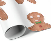 Niedliches Lebkuchen Mann Weihnachtsfeiertag Geschenkpapier (Rolleneckpunkt)