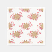 Niedliches Lebkuchen & Peppermint Weihnachten Serviette (Vorderseite)