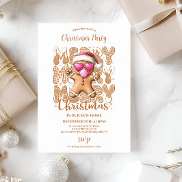 Niedliches Lebkuchen Weihnachten Einladung