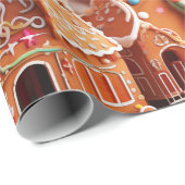 Niedliches Lebkuchen Weihnachten Geschenkpapier (Rolleneckpunkt)