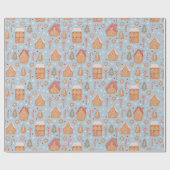 Niedliches Lebkuchen Weihnachten Geschenkpapier (Flach)