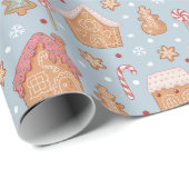 Niedliches Lebkuchen Weihnachten Geschenkpapier (Rolleneckpunkt)