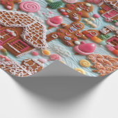 Niedliches Lebkuchen Weihnachten Geschenkpapier (Ecke)