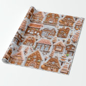 Niedliches Lebkuchen Weihnachten Geschenkpapier (Ungerollt)